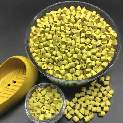 comprar Pellets de Masterbatch de plástico a granel EVA de cor amarela biodegradáveis Fabricação em linha