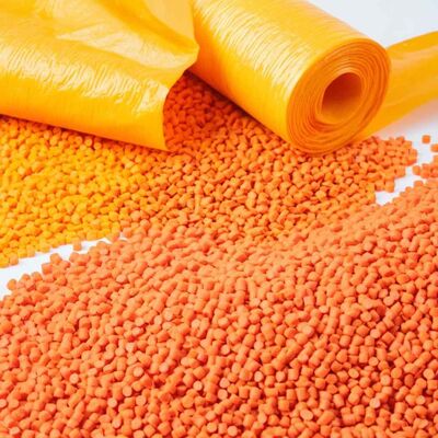 Buy Orange Yellow Color Masterbatch Polymer Compounds For Blown Film Anti Aging online manufacture