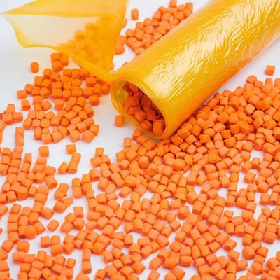 comprare PP PE Concentrato di colore di plastica arancione Masterbatch Pellet personalizzati fabbricazione online